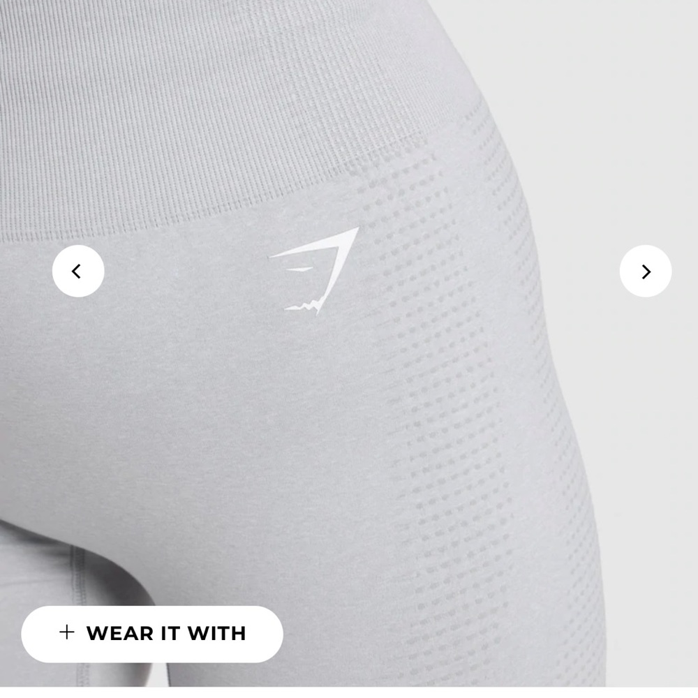 Gymshark Vital 2.0 seamless shorts Light Grey Marl